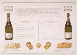 Agents worldwide and samples of packaging, from Le France Vinicole, pub. by Moet & Chandon, Epernay
